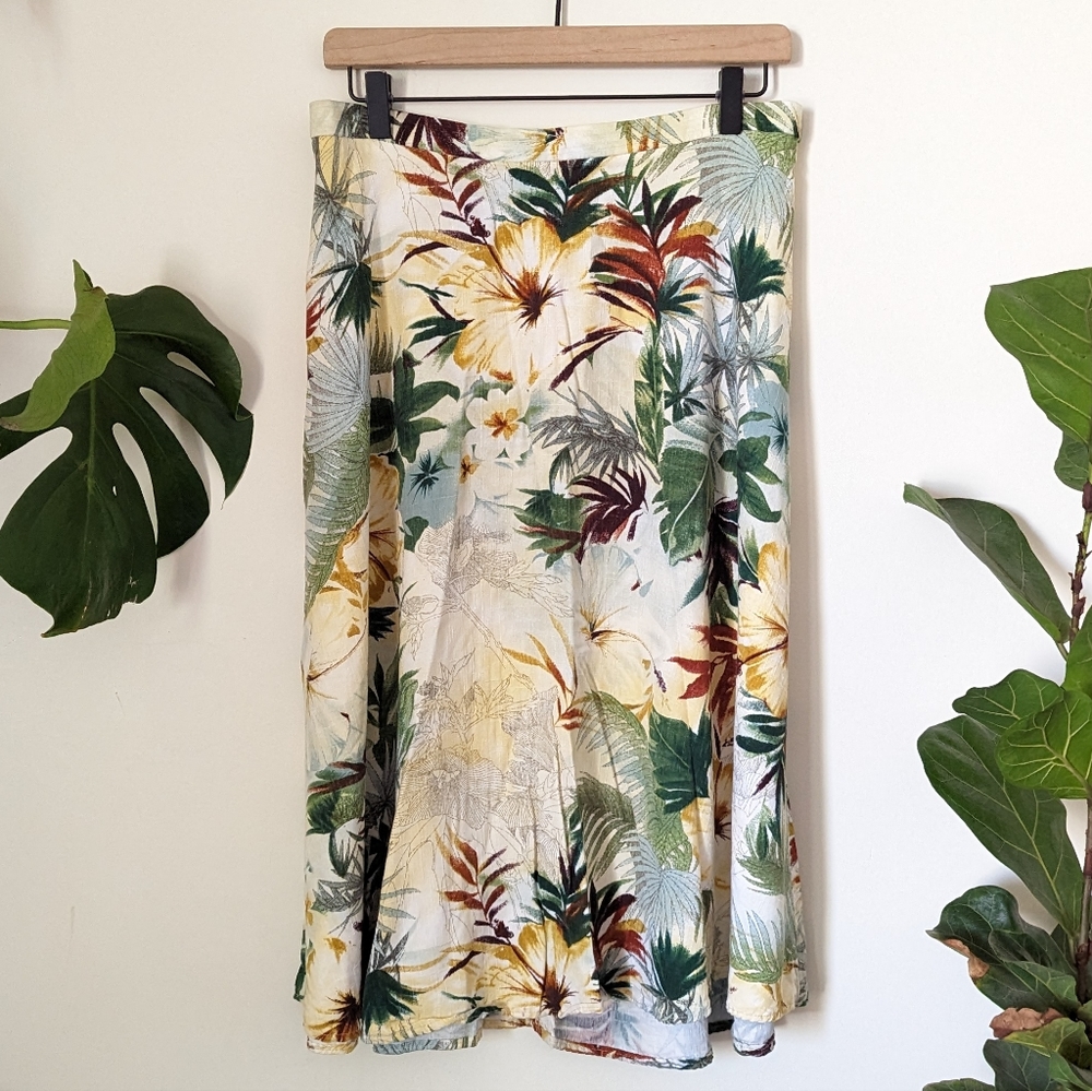 Koret | Petites | VTG | Tropical Hibiscus Skirt